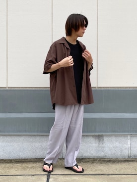 「JUNRED（ジュンレッド）のアイテム（パンツ）」を使った、Ryotaさん（メンズ・173cm）の夏コーディネート