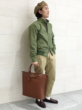 「アイテム（キャスケット）」を使った、甲斐さん（メンズ・175cm）の秋コーディネート