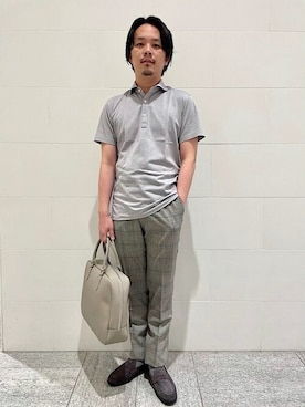 「アイテム（レッグウェア、ブルー系）」を使った、甲斐さん（メンズ・175cm）の春コーディネート