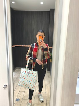 「春ニット」｜「アイテム（ノーカラージャケット）」を使った、s_harapekoさん（レディース・156cm）の春コーディネート