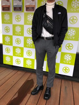 「THE NORTH FACE（ザノースフェイス）のアイテム（ノーカラージャケット）」を使った、つばささん（メンズ・171cm）の秋コーディネート