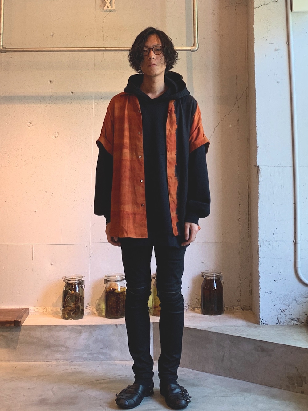 SHAREEF（シャリーフ）の「TWILL KNITTED SWICTING HOODIE（パーカー