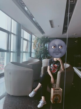 「日常」｜「アイテム（チノパンツ）」を使った、王道长さん（レディース・159cm）の夏コーディネート