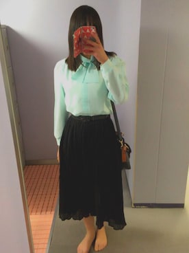 「ボウタイ」｜月さん（レディース・163cm）の春コーディネート