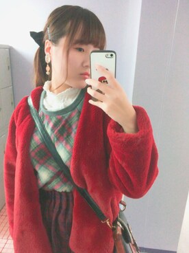 「AVAN LILY（アヴァンリリィ）のアイテム（その他アウター）」を使った、月さん（レディース・163cm）の冬コーディネート