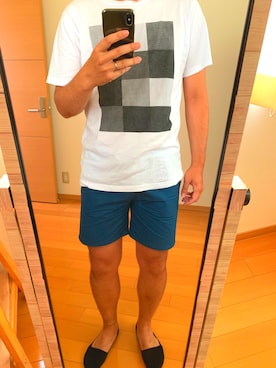 「膝上ショーツ」｜「アイテム（チノパンツ）」を使った、nigeraさん（メンズ・170cm）の夏コーディネート