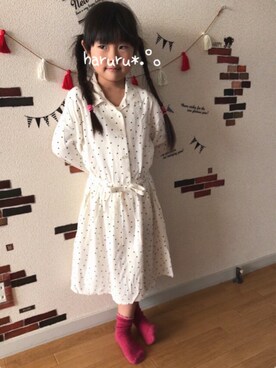「GLOBAL WORK（グローバルワーク）のアイテム（その他）」を使った、haruru*.°。さん（キッズ・110cm）の冬コーディネート