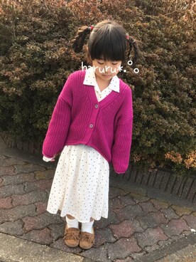 「GLOBAL WORK（グローバルワーク）のアイテム（その他）」を使った、haruru*.°。さん（キッズ・110cm）の冬コーディネート