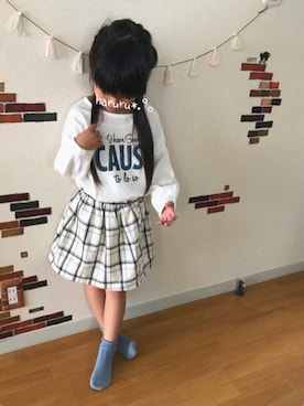 「SEVENDAYS=SUNDAY（セブンデイズサンデイ）のアイテム（スカート）」を使った、haruru*.°。さん（キッズ・110cm）の春コーディネート