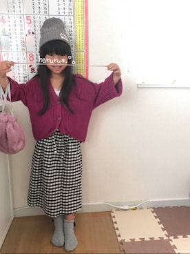 「アイテム（キャミソール）」を使った、haruru*.°。さん（キッズ・110cm）の秋コーディネート