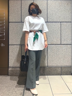 「Marc by Marc Jacobs（マークバイマークジェイコブス）のアイテム（アナログ腕時計）」を使った、りおさん（レディース・158cm）の夏コーディネート