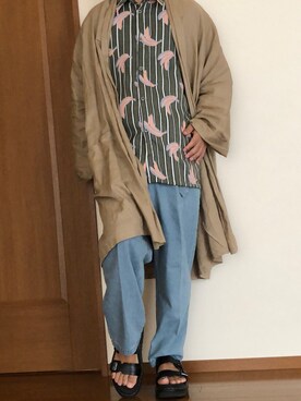 「HALHAM（ハルハム）のアイテム（パンツ）」を使った、𝚃𝚊𝚔𝚞𝚢𝚊さん（メンズ・175cm）の春コーディネート