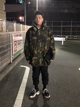 「PROCLUB」｜「アイテム（ジャケット/アウター）」を使った、むらかみ りょうすけさん（メンズ・183cm）の春コーディネート