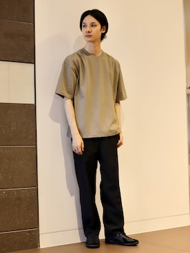 「REPRODUCTION OF FOUND（リプロダクションオブファウンド）の【REPRODUCTION OF FOUND】EX GERMAN TRAINER（スニーカー）」を使った、maru.さん（メンズ・178cm）の春コーディネート