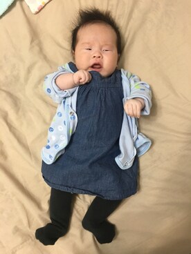 「Carter's（カーターズ）のアイテム（ジャケット/アウター）」を使った、陳薰さん（キッズ・50cm）の冬コーディネート