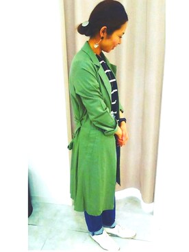 「Bou Jeloud（ブージュルード）のアイテム（ミリタリージャケット）」を使った、boujeloud 熊本hamasenさん（レディース・158cm）の夏コーディネート