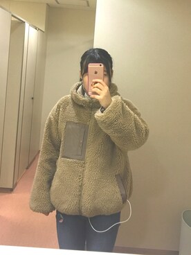 「アイテム（ブルゾン）」を使った、RUKAさん（レディース・151cm・10代）の冬コーディネート