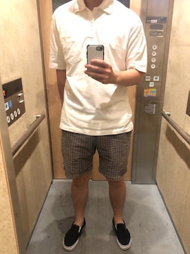 「アイテム（スリッポン）」を使った、suzukiさん（メンズ・180cm・20代）の夏コーディネート