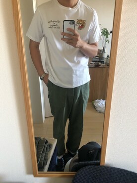 「アイテム（スリッポン）」を使った、suzukiさん（メンズ・180cm・20代）の秋コーディネート