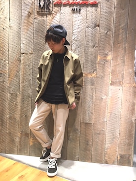「MK MICHEL KLEIN HOMME （エムケーミッシェルクランオム）のアイテム（帽子）」を使った、あーりーさん（メンズ・153cm）の春コーディネート