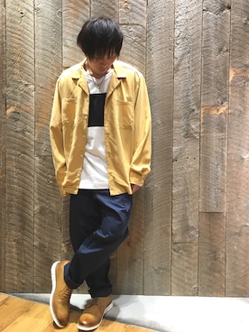 「MK MICHEL KLEIN HOMME （エムケーミッシェルクランオム）のアイテム（パンツ）」を使った、あーりーさん（メンズ・153cm）の春コーディネート