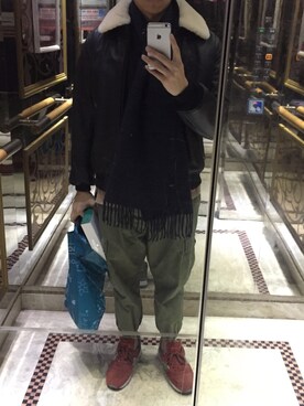 吃叉烧看流星さんのコーディネート