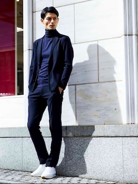 「MICHEL KLEIN HOMME   （ミッシェルクランオム）のアイテム（ジャケット/アウター）」を使った、MICHELKLEINHOMME公式さん（メンズ・186cm）の冬コーディネート