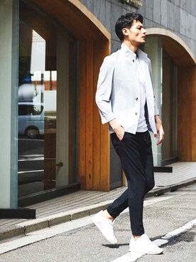 「MICHEL KLEIN HOMME   （ミッシェルクランオム）のアイテム（ジャケット/アウター）」を使った、MICHELKLEINHOMME公式さん（メンズ・186cm）の冬コーディネート