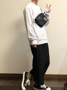 「Quash（クアッシュ）のアイテム」を使った、O$A158 相互フさん（メンズ・159cm）の秋コーディネート