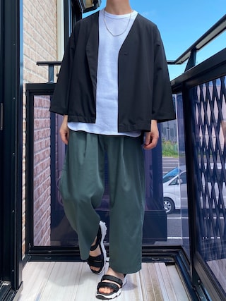 GLOBAL WORK（グローバルワーク）の「ノーカラーシャツカーデ