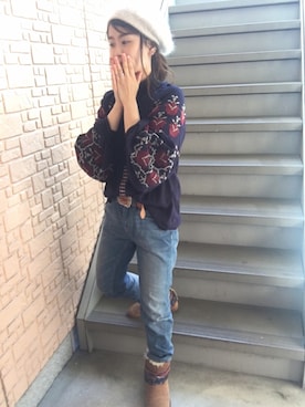 「Koolaburra（クーラブラ）のアイテム」を使った、舞桜さん（レディース・149cm）の冬コーディネート