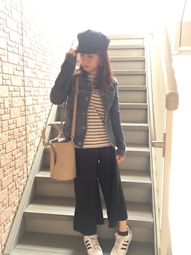 「YANUK（ヤヌーク）のアイテム（ジャケット/アウター）」を使った、舞桜さん（レディース・149cm）の夏コーディネート