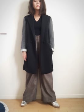 「FREE’S PHRASE（フリーズフレーズ）のアイテム」を使った、舞桜さん（レディース・149cm）の秋コーディネート