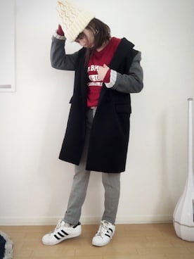 「FREE’S PHRASE（フリーズフレーズ）のアイテム」を使った、舞桜さん（レディース・149cm）の冬コーディネート