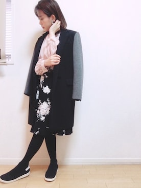 「FREE’S PHRASE（フリーズフレーズ）のアイテム」を使った、舞桜さん（レディース・149cm）の秋コーディネート