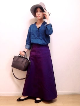 「LuncH（ランチ）のアイテム」を使った、舞桜さん（レディース・149cm）の秋コーディネート