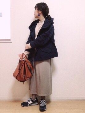 「アイテム（ブルゾン）」を使った、舞桜さん（レディース・149cm・30代）の秋コーディネート