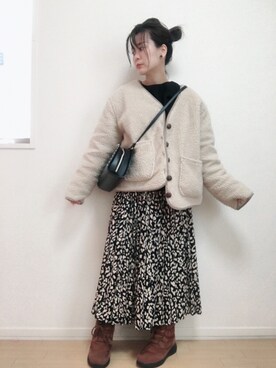 「アイテム（ブルゾン）」を使った、舞桜さん（レディース・149cm・30代）の冬コーディネート