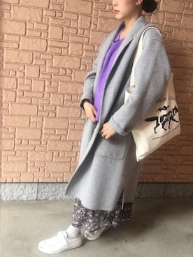 「ジャックパーセル」｜「アイテム（その他アウター）」を使った、舞桜さん（レディース・149cm）の秋コーディネート