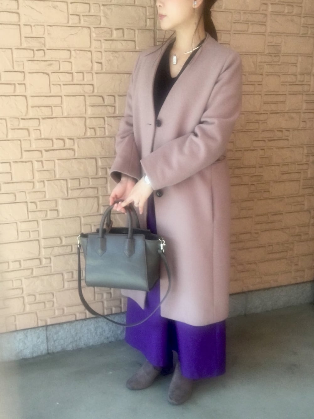 イエナ／1回のみ着用❤️フォーマルにも！ノーカラーVネックウール