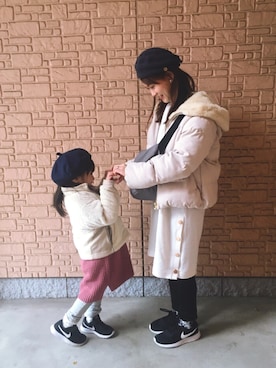 「hellolulu（ハロルル）のアイテム（ショルダーバッグ）」を使った、舞桜さん（レディース・149cm）の冬コーディネート