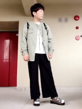 「ラリエット」｜俊輔さん（メンズ・167cm）の春コーディネート
