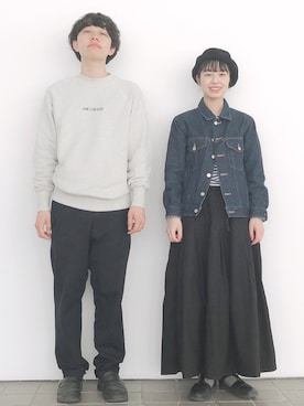 「YAECA」｜「アイテム（スリッポン）」を使った、namiさん（レディース・158cm）の春コーディネート