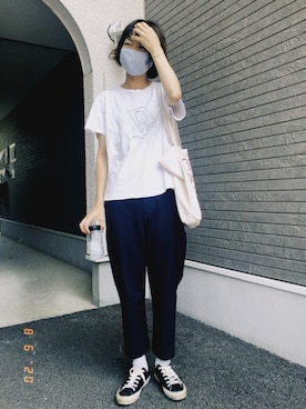 「YAECA」｜「アイテム（アクセサリー）」を使った、namiさん（レディース・159cm）の夏コーディネート