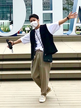 「NO WAY（ノーウェイ）のアイテム（パンツ）」を使った、きょんさん（メンズ・168cm）の夏コーディネート