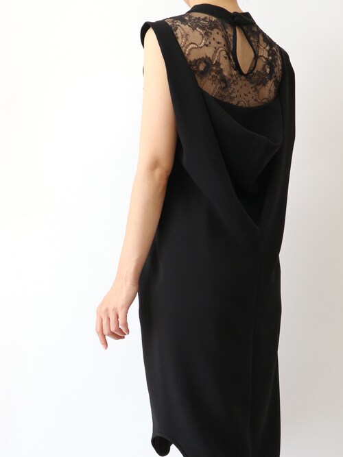 THEDRESS（レンタルドレス）使用「mame（Mame Kurogouchi（マメ クロゴウチ）  リバーレースIラインドレス（ブラック/サイズ2））」的時尚穿搭