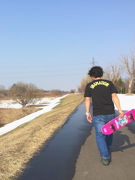 「IN4MATION（インフォメーション）のアイテム」を使った、あっきゅんさん（メンズ・174cm）の春コーディネート