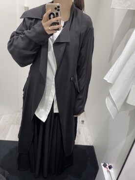 「Yohji Yamamoto（ヨウジヤマモト）のアイテム（ジャケット/アウター）」を使った、sakikoさん（レディース・153cm）の春コーディネート