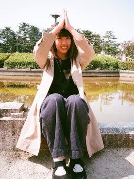 「RORO（ロロ）のアイテム」を使った、アスカさん（レディース・161cm）の春コーディネート