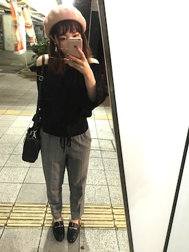 「サッシュベルト」｜「アイテム（その他）」を使った、maita kurumiさん（レディース・161cm）の秋コーディネート